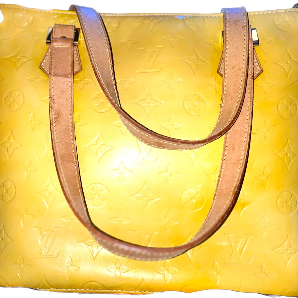 Louis Vuitton Vernis Tote Euc! Clean Color Lime Green/Yellow- Color Mustard Tint